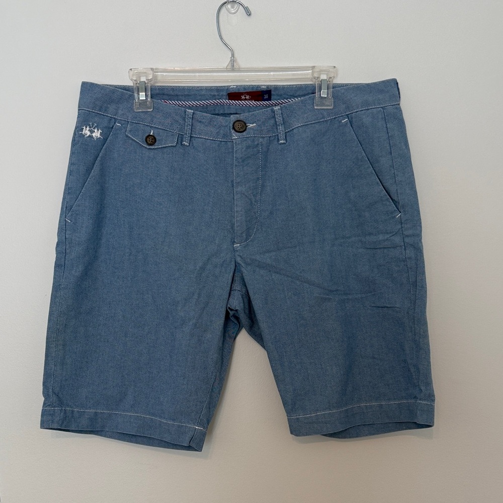 La Martina Classic Chambray Flat Front‎ Men's Shorts